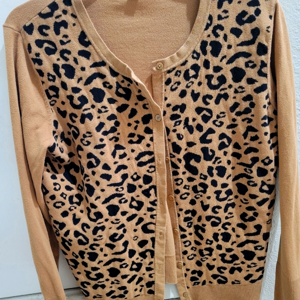 Cheetah print cardigan